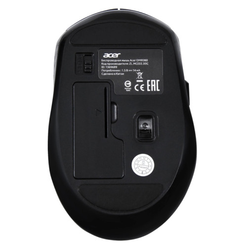 Мышь Acer OMR060 черный оптическая 1600dpi беспров. USB 6but (ZL.MCEEE.00C) Мышь Acer OMR060 черный оптическая 1600dpi беспров. USB 6but (ZL.MCEEE.00C)