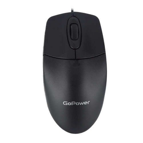 Мышь/ Мышь проводная GoPower GPM01 классическая USB черный (1/100)