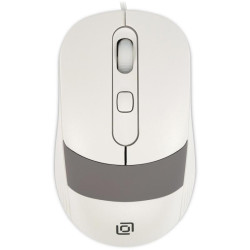 Мышь Oklick 310M белый/серый оптическая 2400dpi USB для ноутбука 4but (1869103)