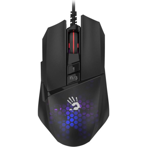 Мышь A4Tech Bloody W65 Max Mini черный оптическая 12000dpi USB 9but (W65 MAX MINI HONEYCOMB)