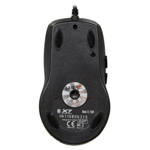Мышь A4Tech XL-750BH рисунок лазерная 3600dpi USB2.0 6but