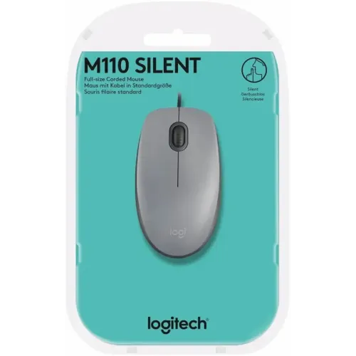 Мышь/ Logitech Mouse M110 SILENT MID GREY USB