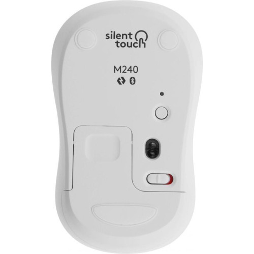 Мышь Logitech M240 белый оптическая 4000dpi silent беспров. BT для ноутбука 2but (910-007123)
