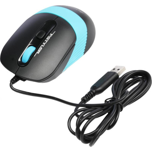 Мышь A4Tech Fstyler FM10 черный/синий оптическая 1600dpi USB 4but (FM10 BLUE)