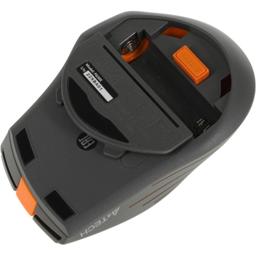 Мышь A4Tech Fstyler FG30S серый/оранжевый оптическая 2000dpi silent беспров. USB 6but (FG30S ORANGE)