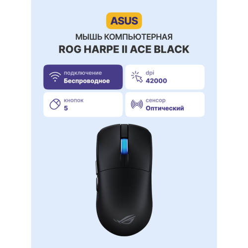 Мышь ASUS P723 ROG HARPE II ACE/BLK/ P723 ROG HARPE II ACE/BLK