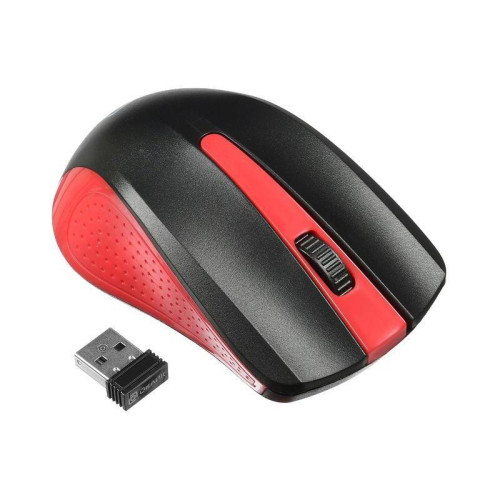 Мышь Oklick 485MW черный/красный оптическая 1600dpi беспров. USB для ноутбука 3but (997828)