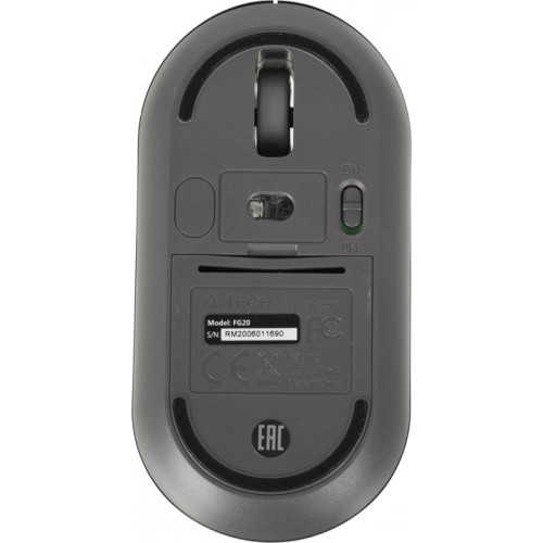 Мышь A4Tech Fstyler FG20 серый оптическая 2000dpi беспров. USB для ноутбука 4but (FG20 GREY)