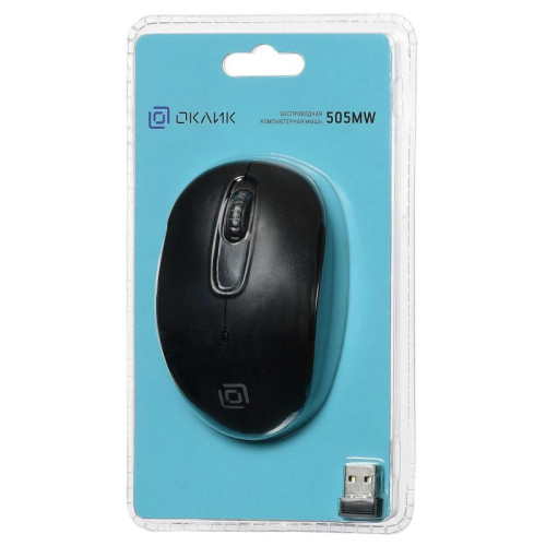 Мышь Oklick 505MW черный оптическая 1000dpi беспров. USB для ноутбука 3but (1018256)