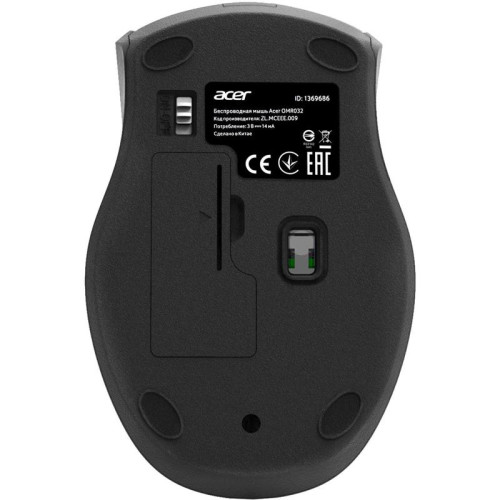 Мышь Acer OMR032 черный/красный оптическая 1600dpi беспров. USB 3but (ZL.MCEEE.009)