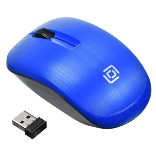 Мышь Oklick 525MW черный/синий оптическая 1000dpi беспров. USB для ноутбука 3but (1090723)