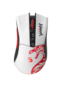 Мышь A4Tech Bloody R90 Plus Naraka белый/рисунок оптическая 5000dpi беспров. USB 7but