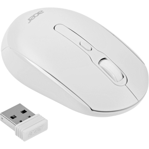 Мышь Acer OMR308 белый оптическая 1600dpi беспров. BT/Radio USB 4but (ZL.MCECC.023)