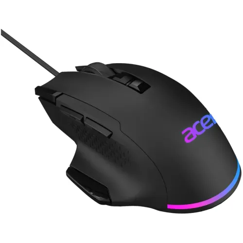 Мышь игровая компьютерная/ Проводная игровая мышь ACER OMW180 Wired USB Gaming Mouse (6400dpi) RGB (9but) black