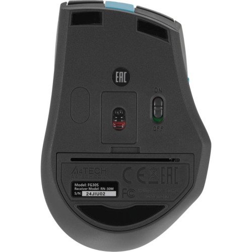 Мышь A4Tech Fstyler FG30S серый/синий оптическая 2000dpi silent беспров. USB 5but (FG30S BLUE)