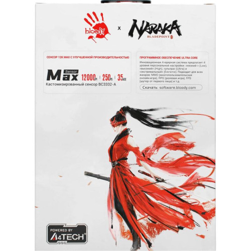 Мышь A4Tech Bloody L65 Max белый/рисунок оптическая 12000dpi USB 6but (L65 MAX NARAKA)