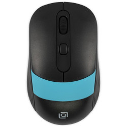 Мышь Oklick 310MW черный/синий оптическая 3200dpi беспров. USB для ноутбука 4but (1869090)