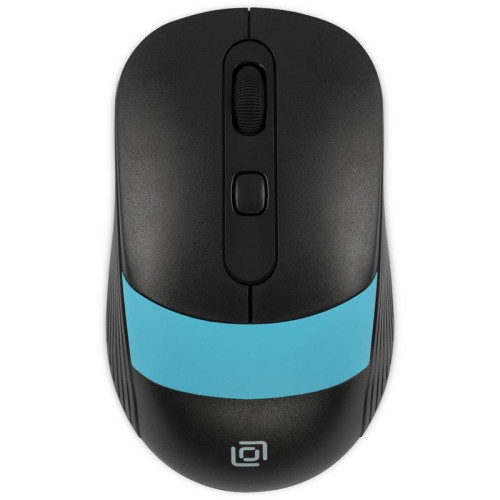 Мышь Oklick 310MW черный/синий оптическая 3200dpi беспров. USB для ноутбука 4but (1869090)