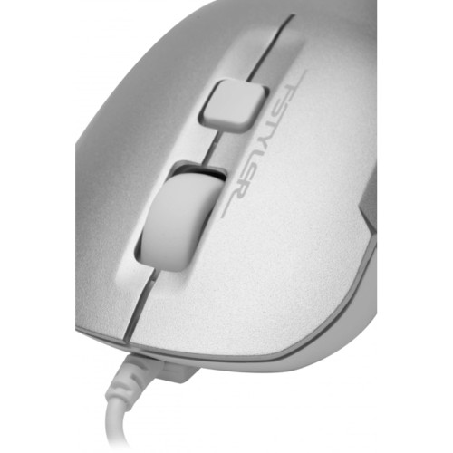 Мышь A4Tech Fstyler FM26S серебристый/белый оптическая 1600dpi silent USB для ноутбука 4but (FM26S USB (ICY WHITE))