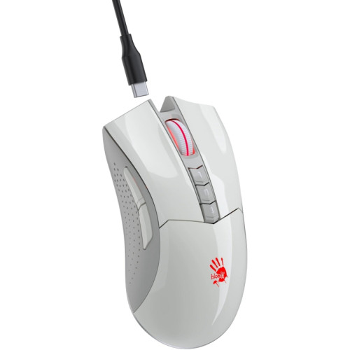 Мышь A4Tech Bloody R90 Plus белый оптическая 5000dpi беспров. USB 7but (R90 PLUS GREUISH WHITE)