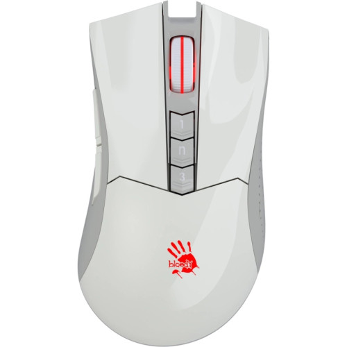 Мышь A4Tech Bloody R90 Plus белый оптическая 5000dpi беспров. USB 7but (R90 PLUS GREUISH WHITE)