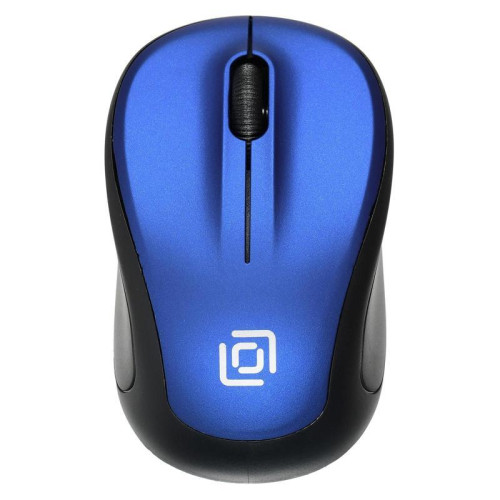 Мышь Oklick 665MW черный/синий оптическая 1600dpi беспров. USB для ноутбука 3but (1025132)