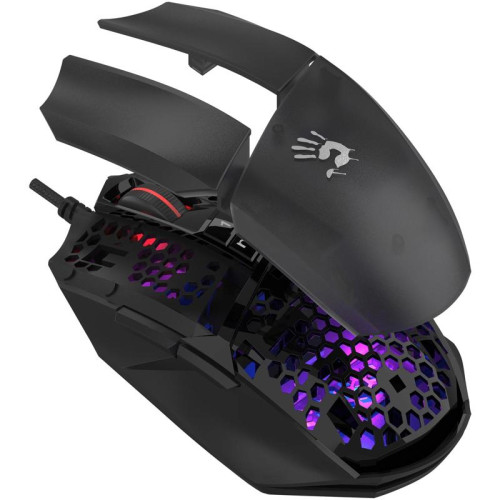 Мышь A4Tech Bloody W65 Max Mini черный оптическая 12000dpi USB 9but (W65 MAX MINI HONEYCOMB)