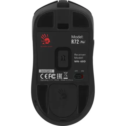 Мышь/ Мышь A4Tech Bloody R72 Pro черный оптич. 26000dpi беспров. USB-C 7but Мышь/ Мышь A4Tech Bloody R72 Pro черный оптич. 26000dpi беспров. USB-C 7but