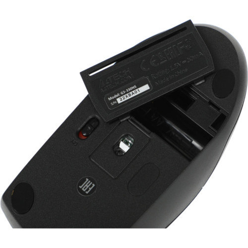 Мышь A4Tech G3-330NS черный оптическая 1200dpi silent беспров. USB 3but