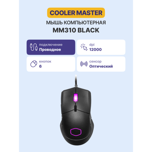Манипулятор типа мышь/ Cooler Master MM310 Black Mouse
