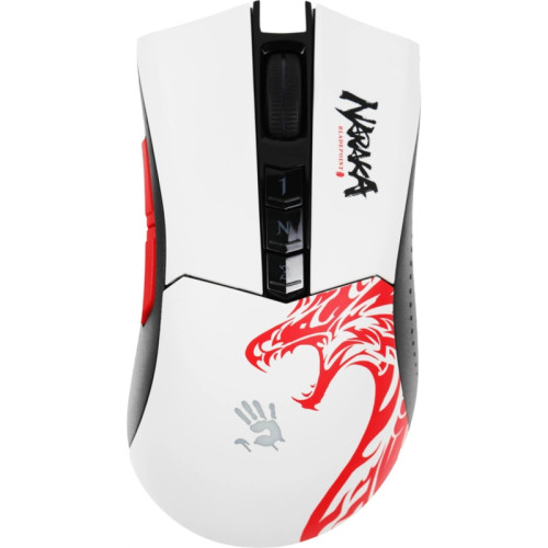 Мышь A4Tech Bloody R90 Plus Naraka белый/рисунок оптическая 5000dpi беспров. USB 7but Мышь A4Tech Bloody R90 Plus Naraka белый/рисунок оптическая 5000dpi беспров. USB 7but