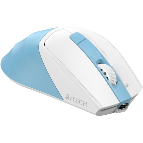 Мышь A4Tech Fstyler FG45CS Air2 голубой/белый оптическая 2000dpi silent беспров. USB для ноутбука 7but (FG45CS AIR2 USB (ICY BLUE))