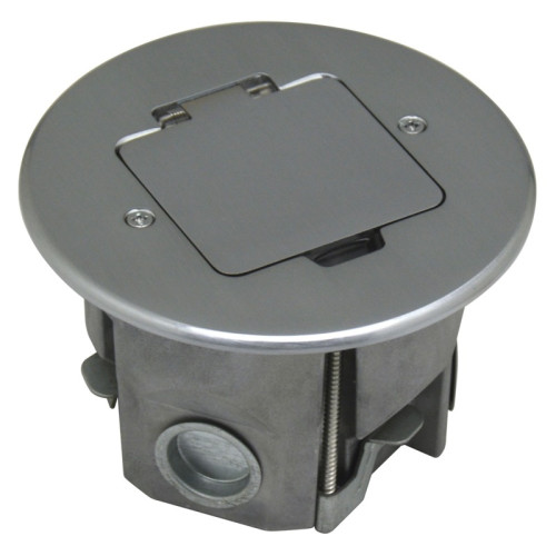 Donel Лючок 2 мод. (1 мод. 45х45 мм.),  круглый, полированное серебро, IP44, (с уст. набором)