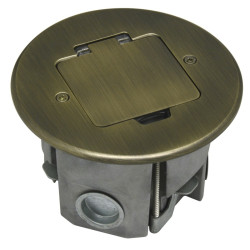 Donel Лючок 2 мод. (1 мод. 45х45 мм.),  круглый, античная латунь, IP44, (с уст. набором)