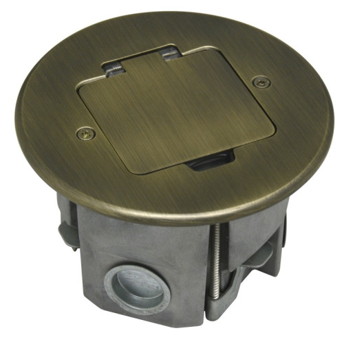 Donel Лючок 2 мод. (1 мод. 45х45 мм.),  круглый, античная латунь, IP44, (с уст. набором)