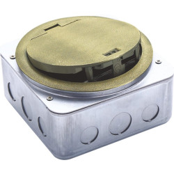 Donel Лючок в пол 4 мод. (2 мод. 45х45 мм.), античная латунь, круглый, металл, IP65, (с уст. набором)