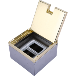 Donel Лючок в пол 6 мод. (2 мод. 45х45 мм. + 2 мод. 22.5х45 мм.), латунь, в уровень с напольным покрытием