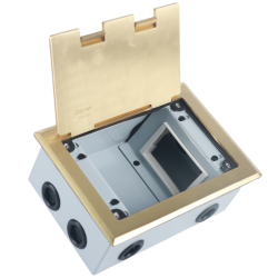 Donel Лючок в пол 6 мод. (2 мод. 45х45 мм. + 2 мод. 22.5х45 мм.), латунь, (с уст. набором)