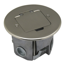 Donel Лючок 2 мод. (1 мод. 45х45 мм.),  круглый, никель, IP44, (с уст. набором)