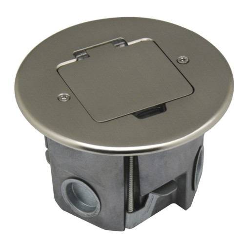 Donel Лючок 2 мод. (1 мод. 45х45 мм.),  круглый, никель, IP44, (с уст. набором)