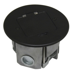 Donel Лючок 2 мод. (1 мод. 45х45 мм.),  круглый, антрацит, IP44, (с уст. набором)