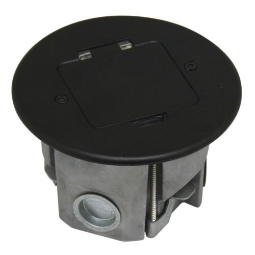 Donel Лючок 2 мод. (1 мод. 45х45 мм.),  круглый, антрацит, IP44, (с уст. набором)