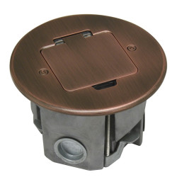 Donel Лючок 2 мод. (1 мод. 45х45 мм.),  круглый, красная медь, IP44, (с уст. набором)