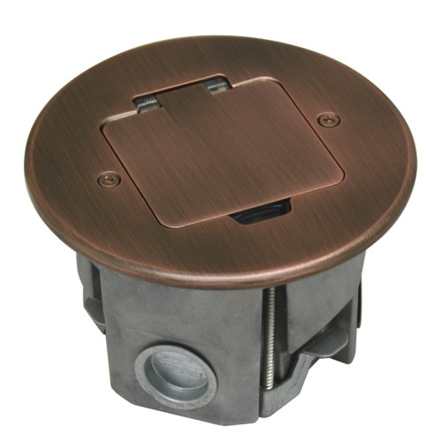 Donel Лючок 2 мод. (1 мод. 45х45 мм.),  круглый, красная медь, IP44, (с уст. набором)