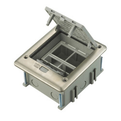 Donel Лючок в пол 6 мод. (2 мод. 45х45 мм. + 2 мод. 22.5х45 мм.), металл, IP66, (с уст. набором)