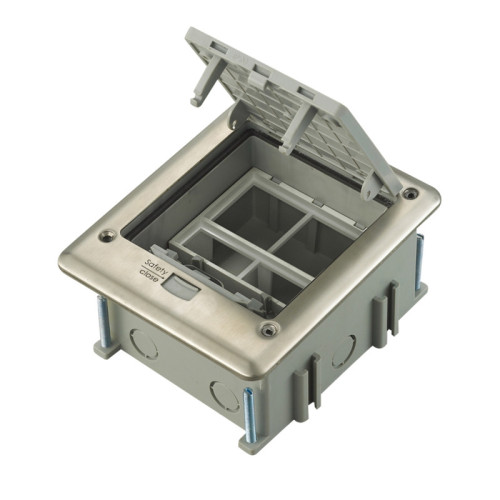 Donel Лючок в пол 6 мод. (2 мод. 45х45 мм. + 2 мод. 22.5х45 мм.), металл, IP66, (с уст. набором)