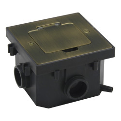 Donel Лючок 2 мод. (1 мод. 45х45 мм.), античная латунь, IP44, (с уст. набором)