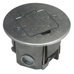 Donel Лючок 2 мод. (1 мод. 45х45 мм.),  круглый, оцинкованная сталь, IP44, (с уст. набором)