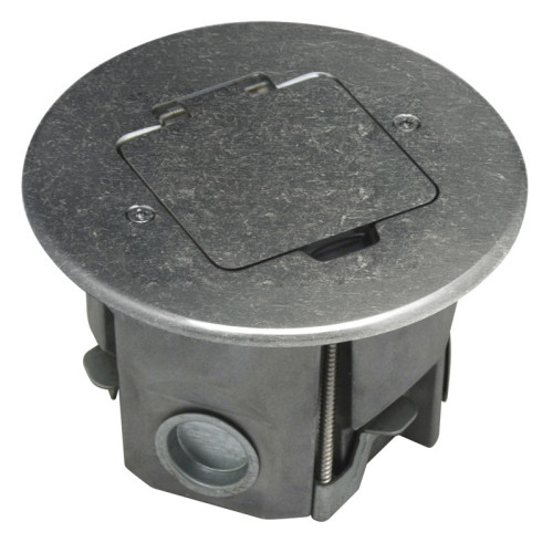 Donel Лючок 2 мод. (1 мод. 45х45 мм.),  круглый, оцинкованная сталь, IP44, (с уст. набором)