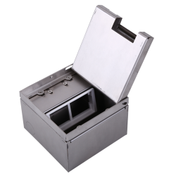 Donel Лючок в пол 4 мод. (2 мод. 45х45 мм.) верт. установка, металл, в уровень с напольным покрытием